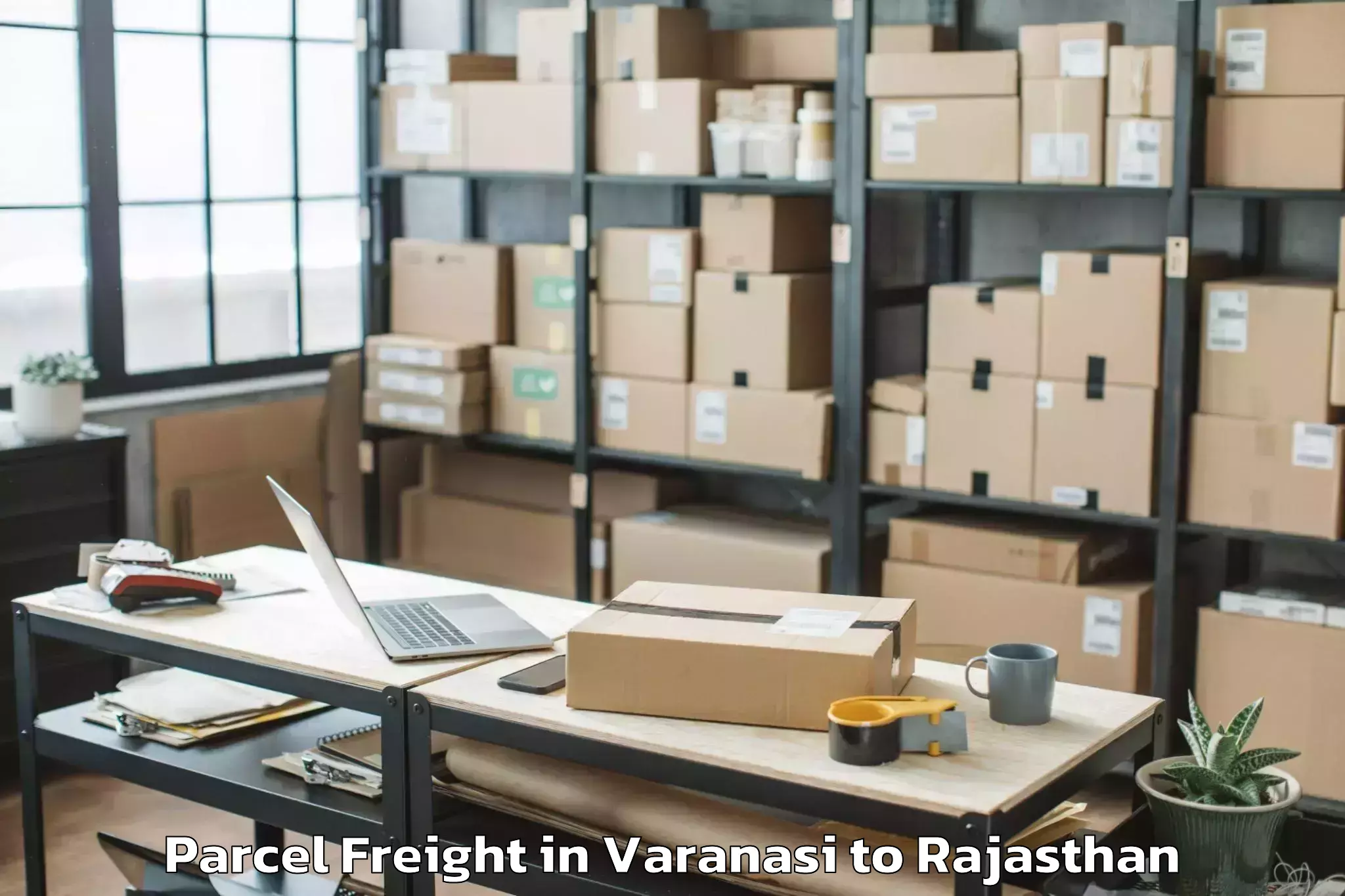 Book Varanasi to Pokaran Parcel Freight Online